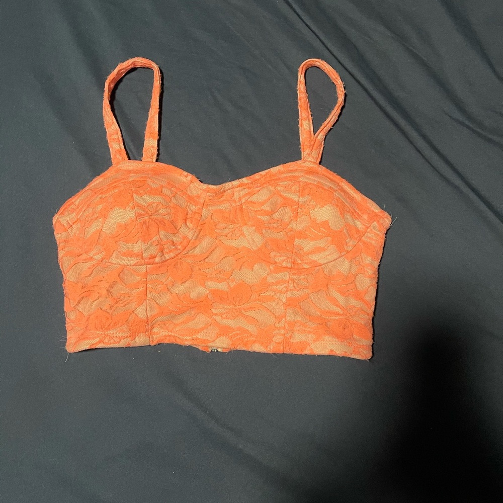 Coral Crop Top